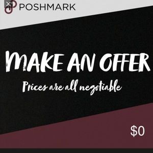 ALL prices are negotiable